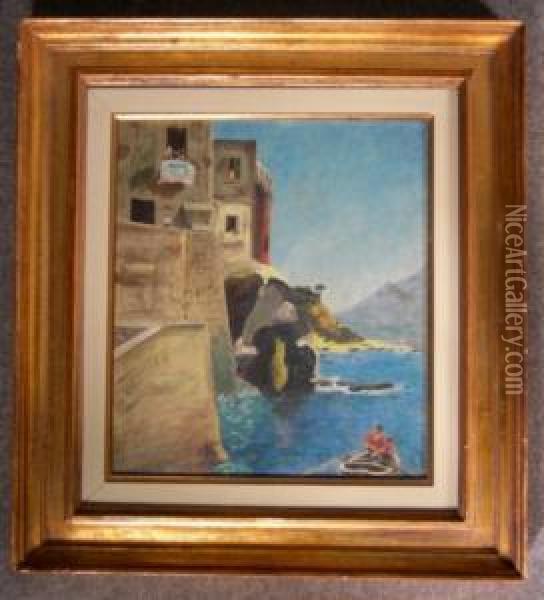 Costa Di Riomaggiore Oil Painting - Giacomo Varese