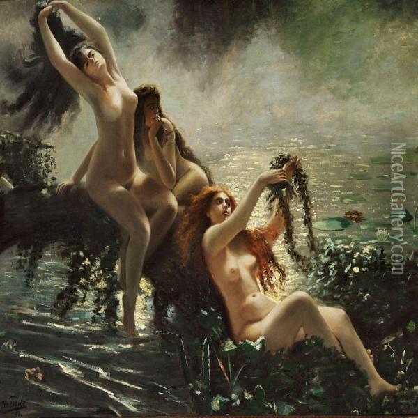 The Mermaids Oil Painting - Konstantin Egorovich Makovsky