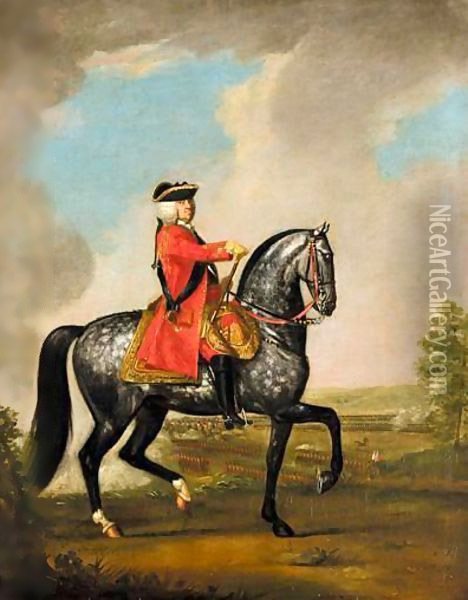 Equestrian Portrait Of King George II (1727-1760) Oil Painting - David Morier