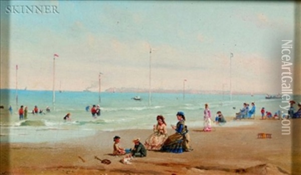 On The Beach Oil Painting - Conrad Wise Chapman
