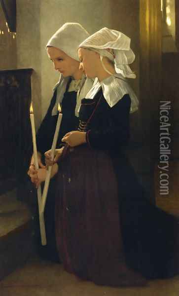 Prayer at Sainte-Anne-d'Auray Oil Painting - William-Adolphe Bouguereau