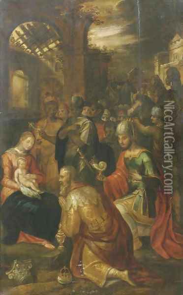 The Adoration of the Magi 4 Oil Painting - Frans II Francken