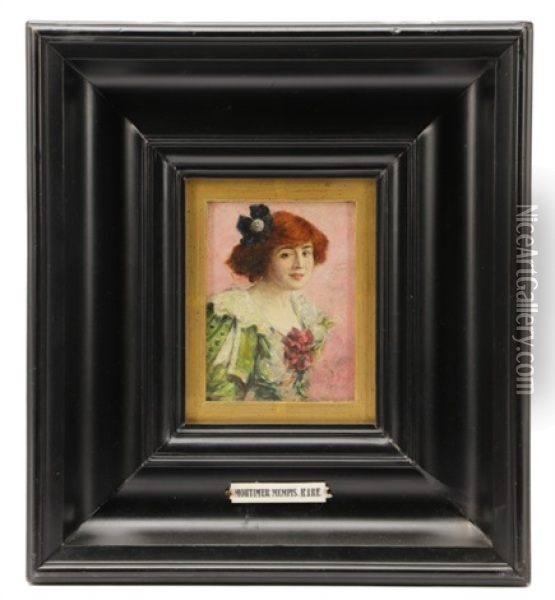 Portrait Of Mrs. Brown Potter Oil Painting - Mortimer Luddington Menpes
