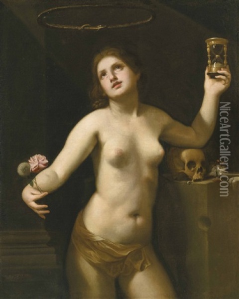 Allegory Of Human Life Oil Painting - Guido Cagnacci