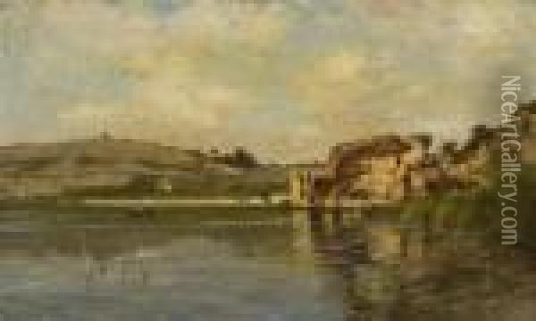 Lago D'averno - Blick Auf Den Apollotempel Oil Painting - Attilio Pratella