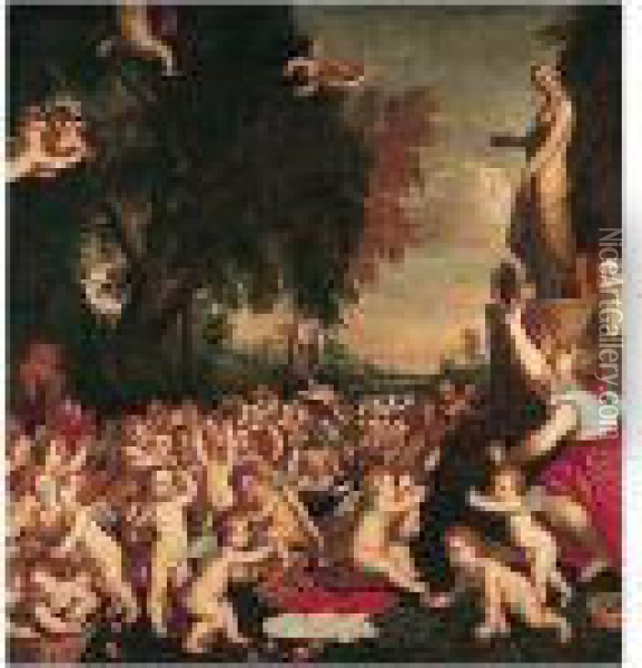 The Worship Of Venus Oil Painting - (Alessandro) Padovanino (Varotari)