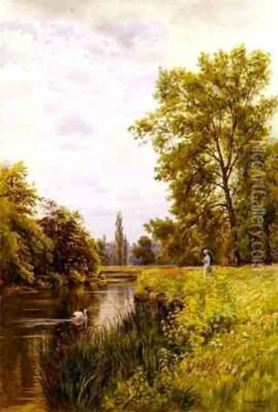 The Thames at Purley Oil Painting - William Bradley