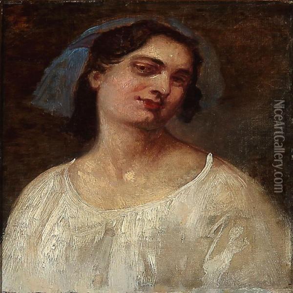 An Italian Woman Oil Painting - Wilhelm Marstrand