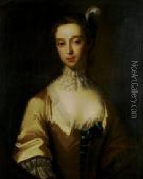 Portrait Of A Lady Oil Painting - Allan Ramsay
