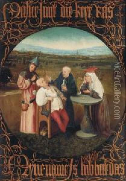 The Cure Of Folly, In A Painted Circle Oil Painting - Pieter van der Heyden