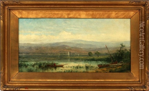 Shoreline Landscape Oil Painting - Robert B. Hopkin