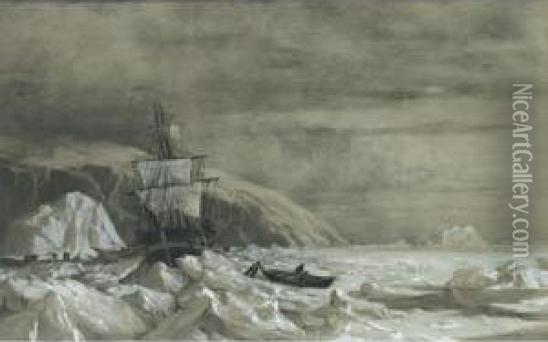 Locked In-baffin Bay Oil Painting - William Bradford