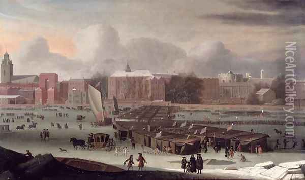 Frost Fair on the Thames Oil Painting - Abraham Danielsz Hondius