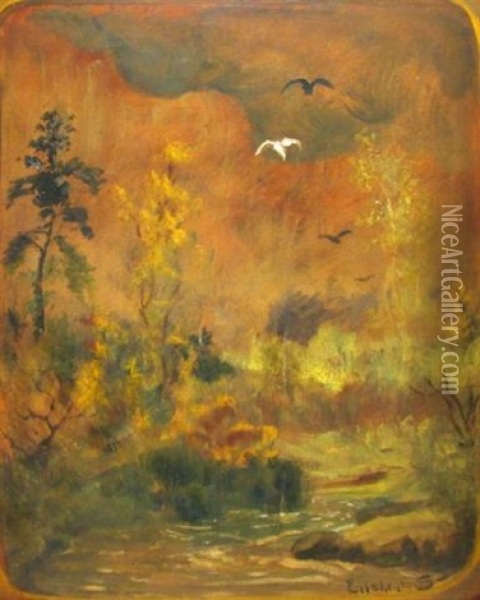 Mountain Brook Oil Painting - Louis Michel Eilshemius