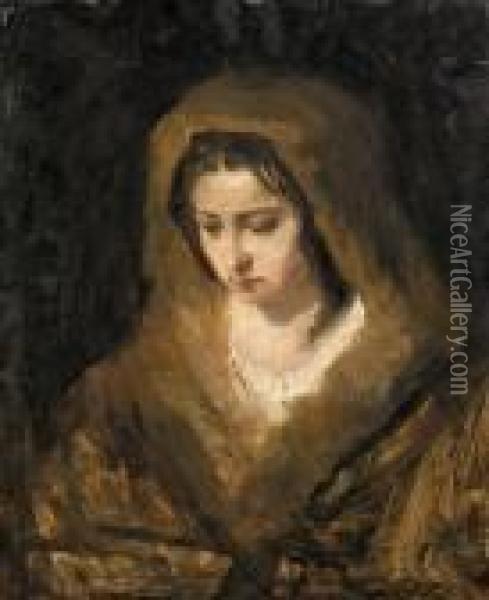 Femme Pensive Oil Painting - Francisco De Goya y Lucientes