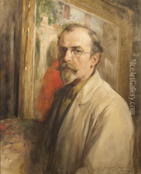 Autoportrait Oil Painting - Jacques Madyol
