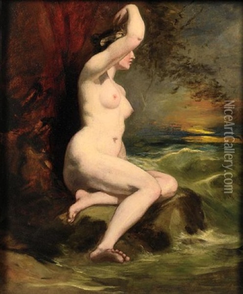 Ariadne (+ Study, Verso) Oil Painting - William Etty