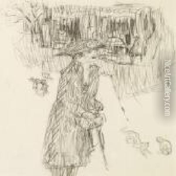 Jeune Femme Dans La Rue Oil Painting - Pierre Bonnard