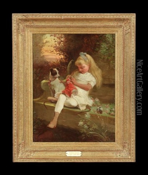Playtime In The Garden Oil Painting - Theodore Gerard