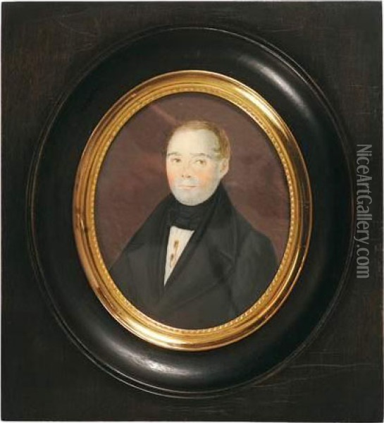 Portrait De Pierre Chappuis Oil Painting - Joseph Damien Kappeler