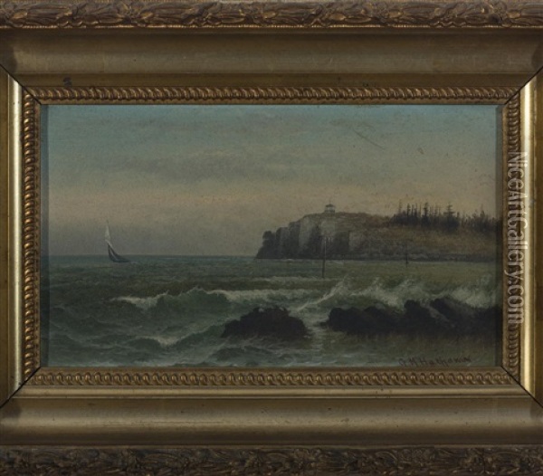 Sailing Off Owls Head, Maine Oil Painting - George M. Hathaway