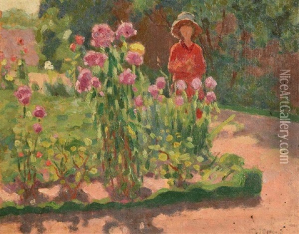 The Flower Garden Oil Painting - James Humbert Craig