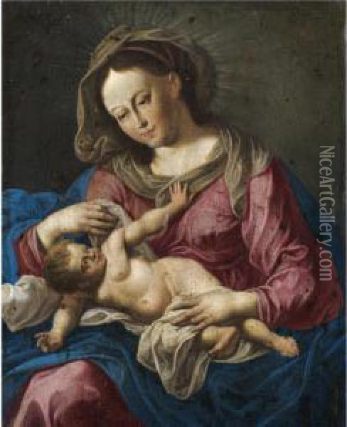 The Madonna And Child Oil Painting - Abraham Janssens van Nuyssen