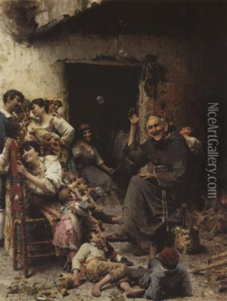 The Story Teller Oil Painting - Giacomo Di Chirico