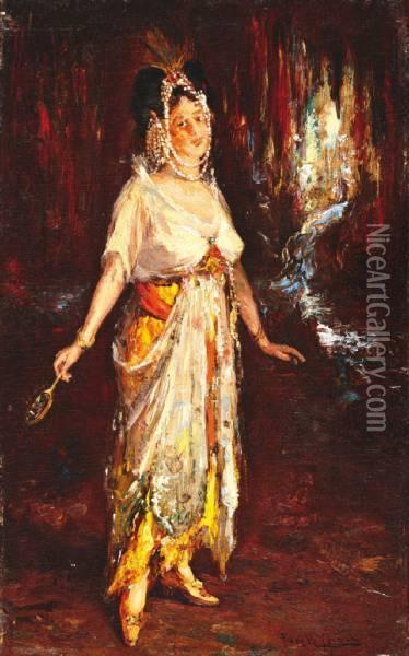 Mata Hari Oil Painting - Fransiscus Willem Helfferich