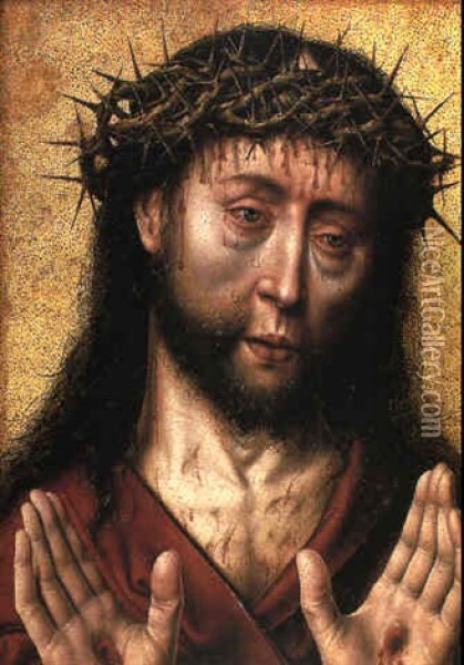The Man Of Sorrows Oil Painting - Aelbrecht Bouts