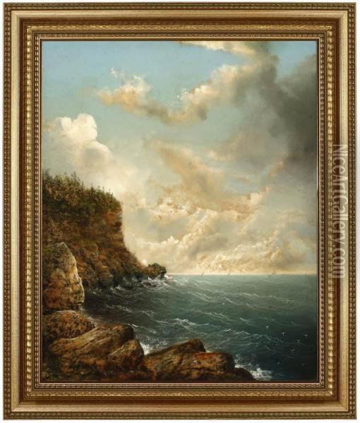 Distant Ships Oil Painting - George Douglas Brewerton