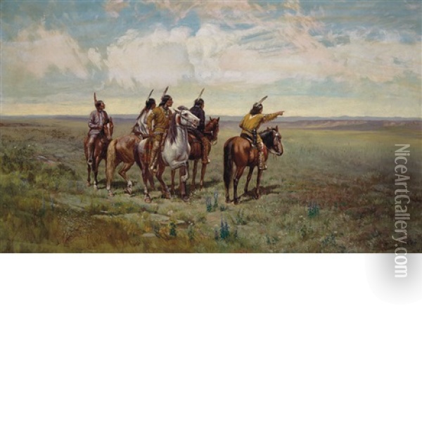 The Scouting Party Oil Painting - Charles Craig