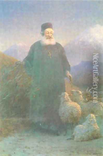 Katolikos Hrimyan near Emiadzin Oil Painting - Ivan Konstantinovich Aivazovsky