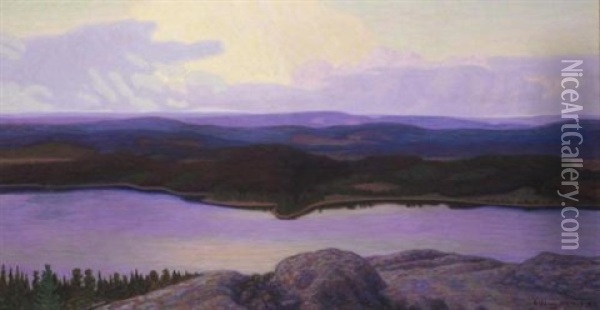Gryning Over Varmland Oil Painting - Hilding Werner