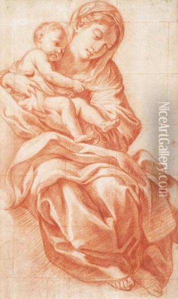Vierge A L'enfant Oil Painting - Philippe de Champaigne