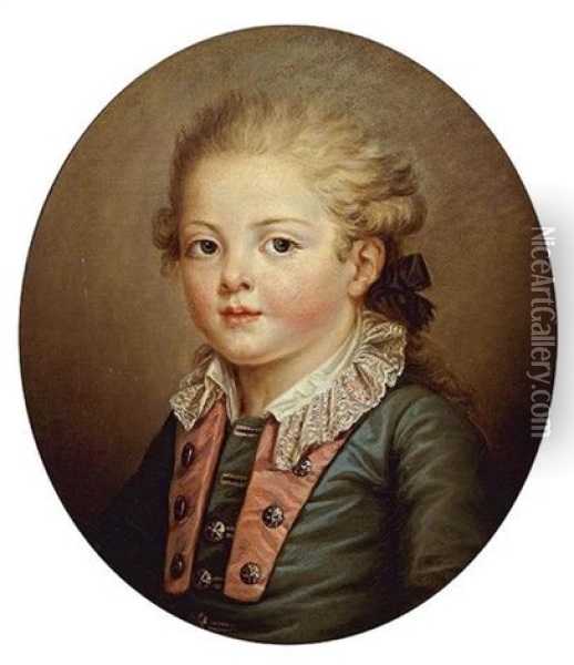 Portrait Of A Young Boy Oil Painting - Francois Hubert Drouais