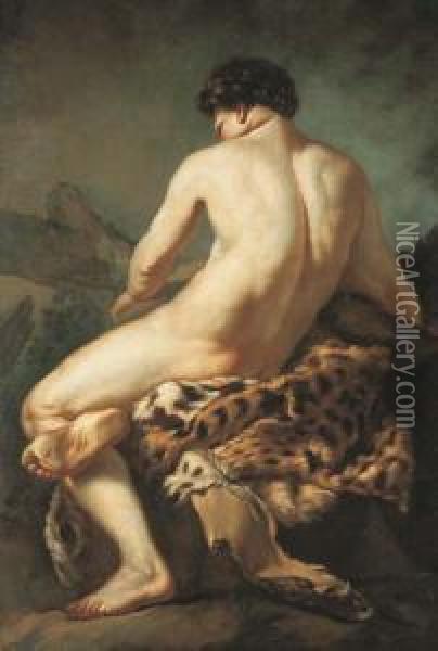 Le Repos De Bacchus Oil Painting - Jean-Baptiste-Marie Pierre