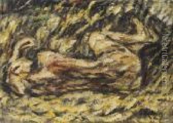 Liegender Akt Oil Painting - Christian Rohlfs