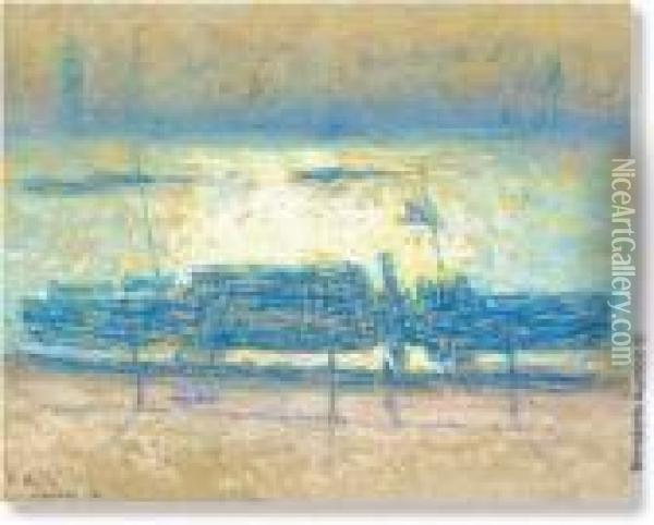 'london' (1918) Oil Painting - Emile Claus