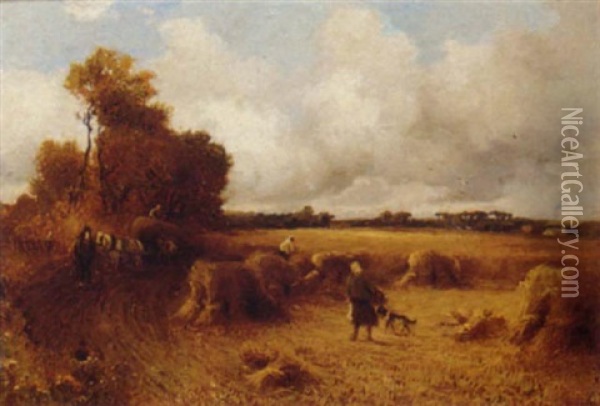Harvesters Oil Painting - William Manners