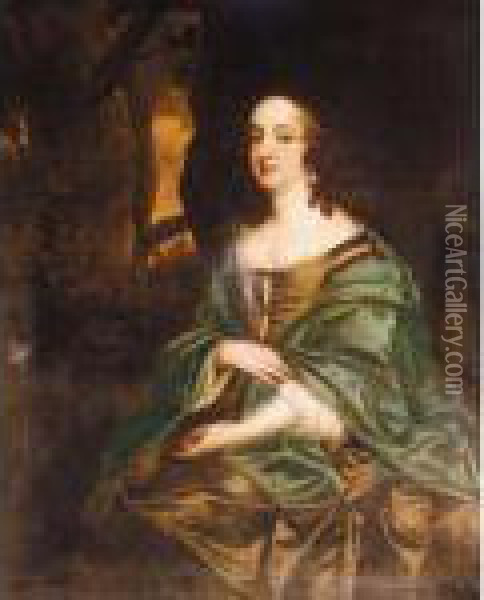 Portrait Of Judith Pelham, Lady Monson Oil Painting - Sir Peter Lely