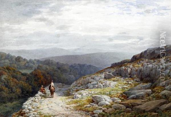 In The Lledr Valley Oil Painting - Samuel Henry Baker