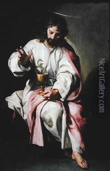 St. John the Evangelist and the Poisoned Cup, 1636-38 Oil Painting - Alonso Cano