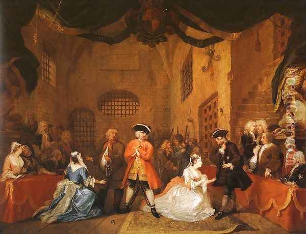 The Beggar's Opera 5, 1729 Oil Painting - William Hogarth