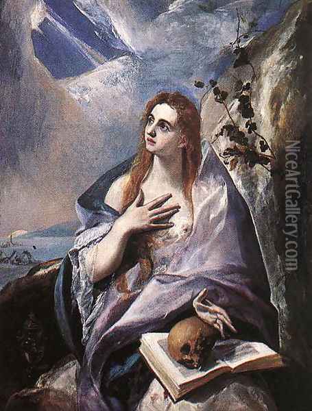 The Magdalene Oil Painting - El Greco (Domenikos Theotokopoulos)