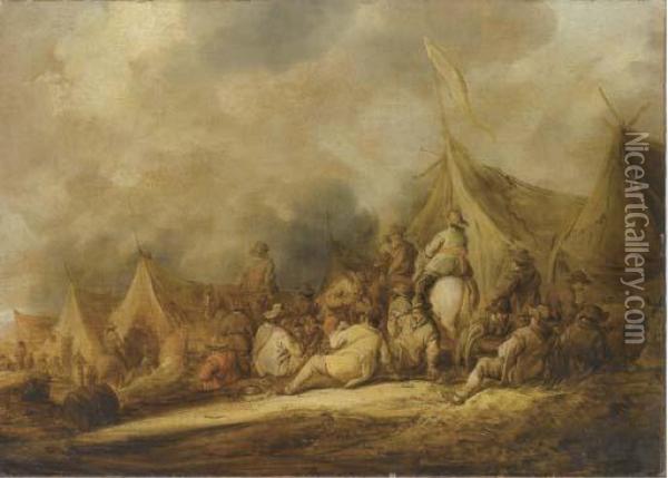 Accampamento Di Soldati Oil Painting - Benjamin Gerritsz. Cuyp