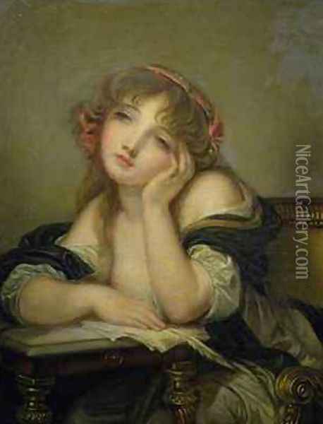 The Letter Writer Oil Painting - Jean Baptiste Greuze
