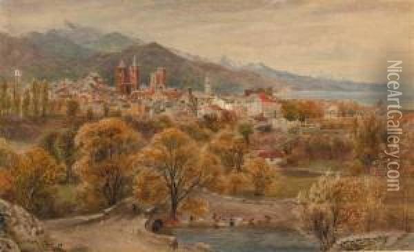 Albenga Riviera Oil Painting - Ebenezer Wake Cook
