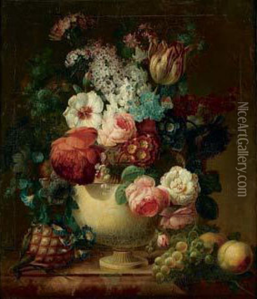 Bouquet De Fleurs Oil Painting - Jan Frans Van Dael