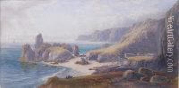 Kynance Cove Oil Painting - Thomas Hart